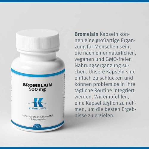 Bromelain 500 mg Klean Labs Kapseln - 4