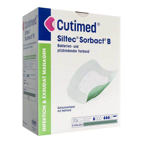 Cutimed Siltec Sorbact PU-Verband 7,5x7,5 cm - 1