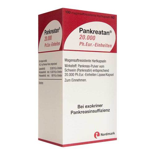 Pankreatan 20.000 Ph.Eur.-Einheiten magensaftresistent Hartkapseln  - 1