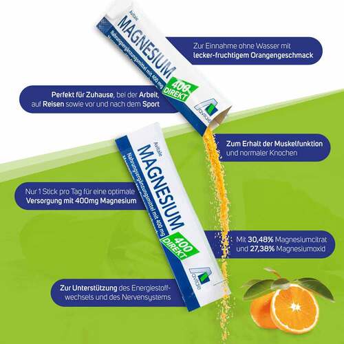 Magnesium 400 direkt Orange Portionssticks - 2