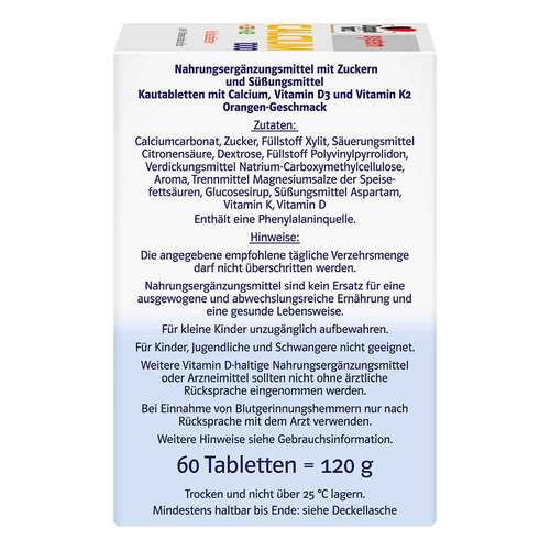 Doppelherz Calcium 1000 + D3+K2 system Kautabletten - 3
