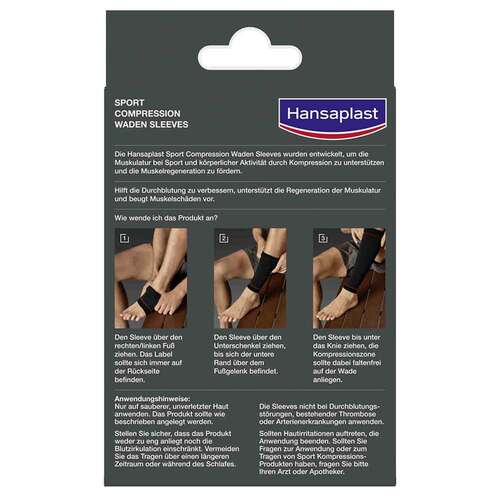 Hansaplast Sport Compression Waden-Sleeves Gr&ouml;&szlig;e L - 2
