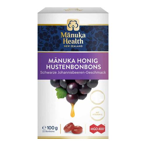 Manuka Health Mgo 400 + Lutschbonbons schwarz Johannisb. - 1