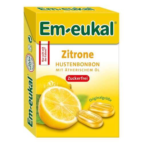 EM-Eukal Bonbons Zitrone zuckerfrei Box - 1
