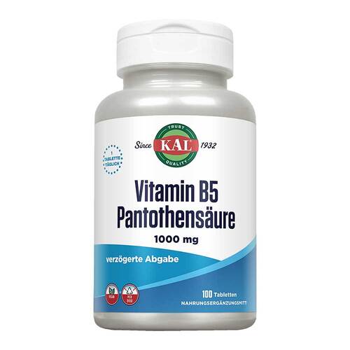 Vitamin B5 1000 mg Pantothens&auml;ure Kal Tabletten - 1