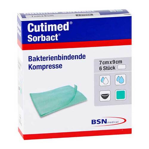 CUTIMED Sorbact Kompressen 7x9 cm - 1