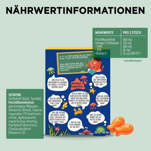 M&Ouml;lLER'S Omega-3 Gelee Fisch Erdbeere Kautabletten - 4