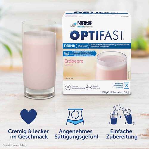 Optifast Drink Erdbeere Pulver - 6