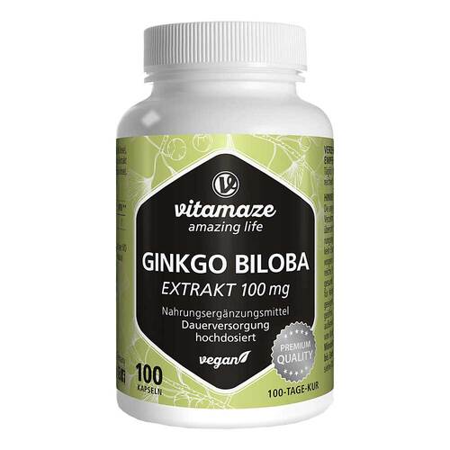 GINKGO BILOBA 100 mg hochdosiert vegan Kapseln - 1