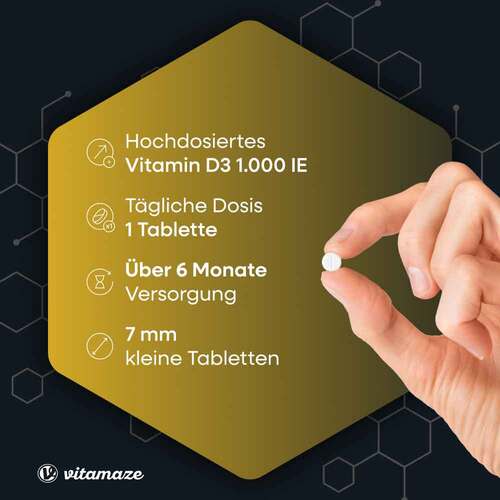 Vitamin D3 1000 I.E. daily vegetarisch Tabletten - 2