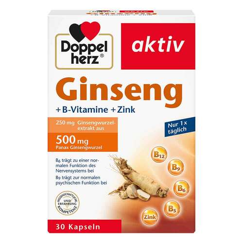 Doppelherz Ginseng 250 + B-Vitamine+Zink Kapseln - 1