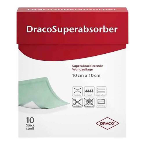 DRACOSUPERABSORBER 10x10 cm Wundauflage - 1