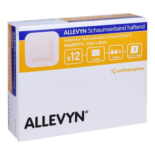 ALLEVYN Schaumverband 7x8 cm haftend - 1