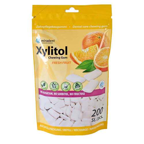 MIRADENT Xylitol Chewing Gum fresh fruit Refill - 1