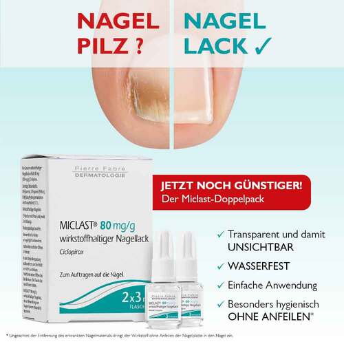 Miclast 80 mg / g wirkstoffhaltiger Nagellack - 7