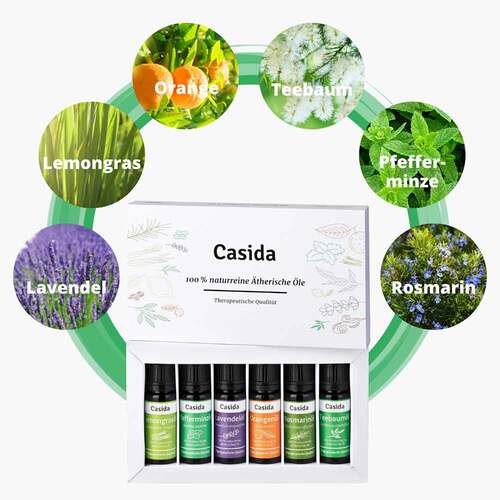 &Auml;THERISCHE &Ouml;le Set naturrein Top 6 Aromatherapie - 2