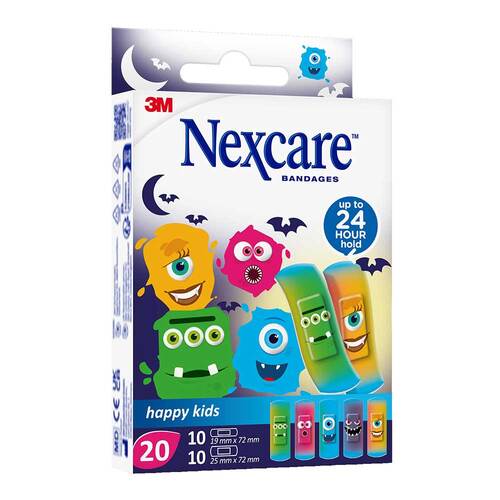Nexcare Happy Kids Pflasterstrips Monster 2 Gr&ouml;&szlig;en - 1