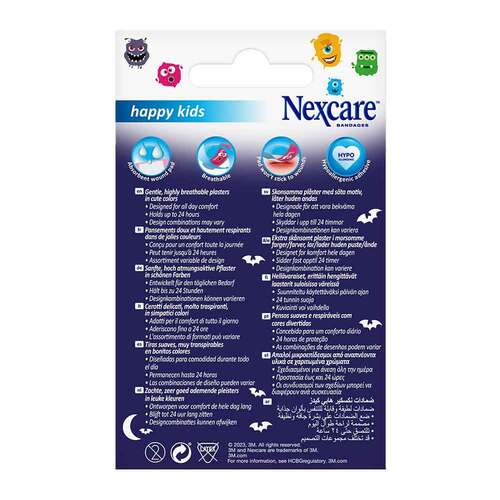 Nexcare Happy Kids Pflasterstrips Monster 2 Gr&ouml;&szlig;en - 2