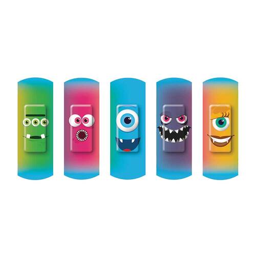 Nexcare Happy Kids Pflasterstrips Monster 2 Gr&ouml;&szlig;en - 3
