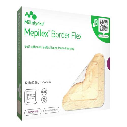 Mepilex Border Flex Schaumverband haft.12,5x12,5 cm - 1