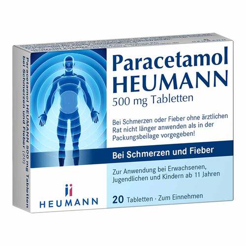 Paracetamol Heumann 500mg Tabletten b.Schmerzen und Fieber - 1
