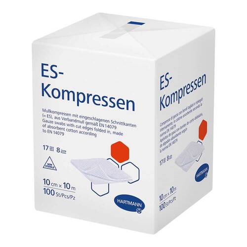 ES-KOMPRESSEN unsteril 10x10 cm 8fach - 1