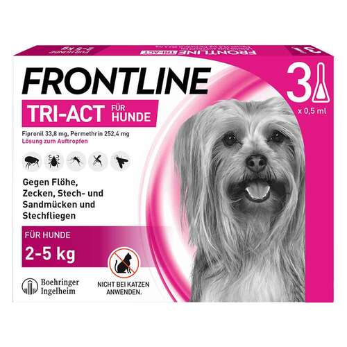 Frontline Tri-Act L&ouml;sung z.Auftropfen f&uuml;r Hunde 2-5 kg - 1
