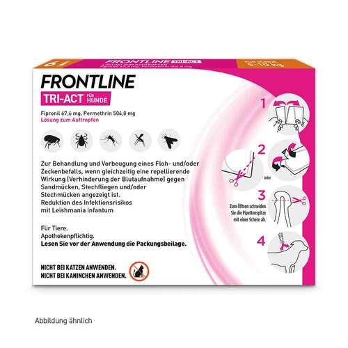 Frontline Tri-Act L&ouml;sung z.Auftropfen f&uuml;r Hunde 5-10 kg - 4