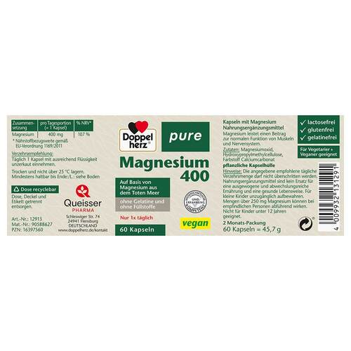 Doppelherz Magnesium 400 pure Kapseln - 3