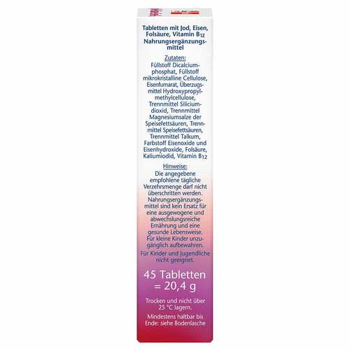 Doppelherz Jod + Fols&auml;ure+Eisen+B12 Tabletten - 4