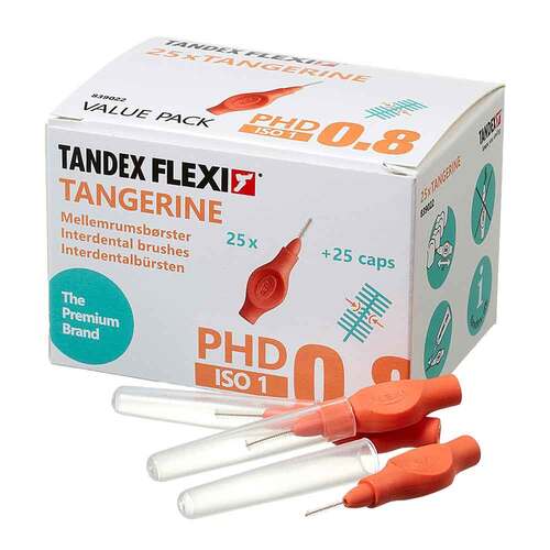 Tandex Flexi Interdentalb&uuml;rste Phd 0.8 / Iso 1 tangerine - 1