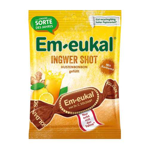EM-Eukal Bonbons Ingwer Shot gef&uuml;llt zuckerhaltig - 1