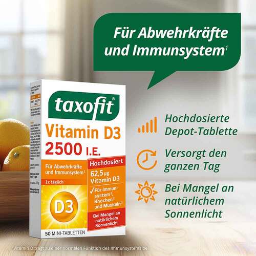 Taxofit Vitamin D3 2500 I.E. Tabletten - 2