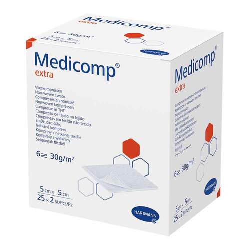 MEDICOMP extra Vlieskomp.steril 5x5 cm 6fach - 1