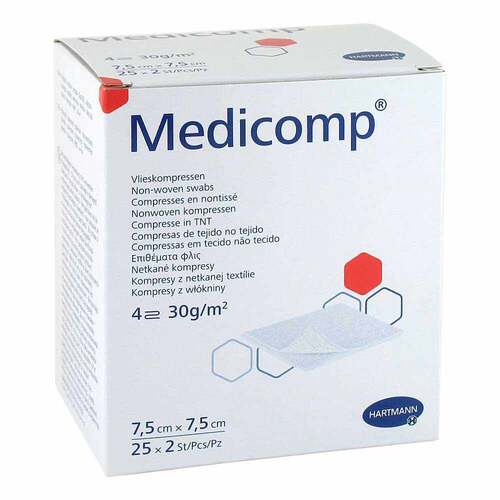 MEDICOMP Vlieskomp.steril 7,5x7,5 cm 4fach - 1