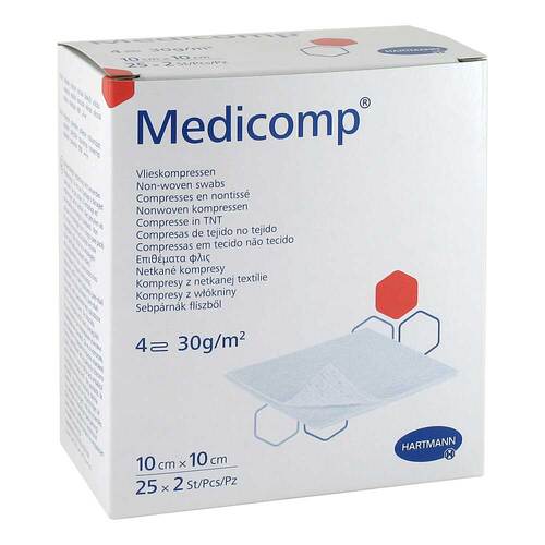 MEDICOMP Vlieskomp.steril 10x10 cm 4fach - 1