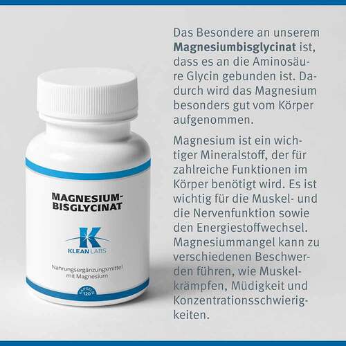 Magnesium Bisglycinat Klean Labs Kapseln - 4