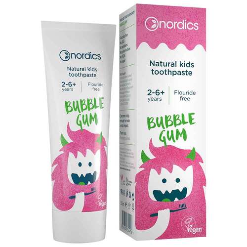 Zahnpasta Kids Bubble-Gum ohne Fluor Nordics - 1