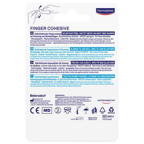 Hansaplast Fingerverband selbsthaft.2,5 cmx5 m blau - 2