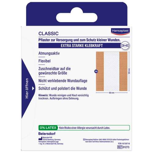 Hansaplast Classic Pflaster 8cm x1 m - 2