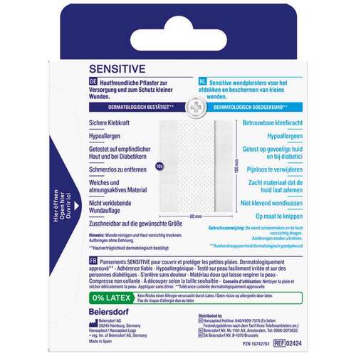 Hansaplast Sensitive Pflaster hypoallergen 8 cmx1 m - 2