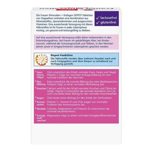 Doppelherz Frauen Mineralien + Kollagen Depot Tabletten  - 2