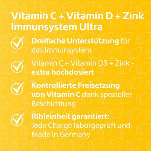 Vitamin C + Vitamin D+Zink Immunsystem Ultra Kapseln - 3