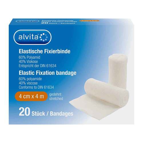 ALVITA elastische Fixierbinde 4 cmx4 m - 1