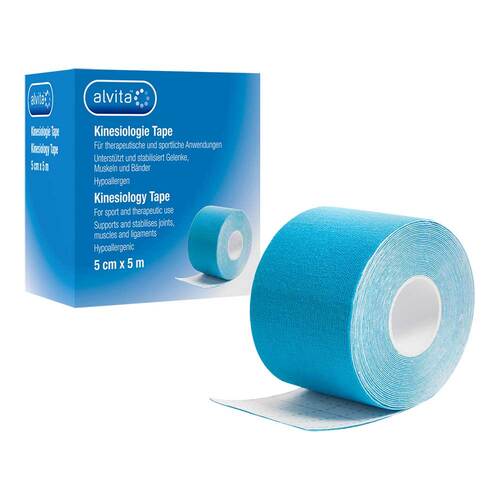 ALVITA Kinesiologie Tape 5 cmx5 m blau - 2