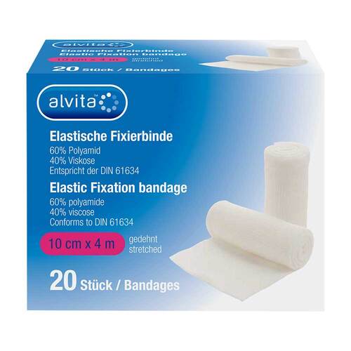 ALVITA elastische Fixierbinde 10 cmx4 m - 1
