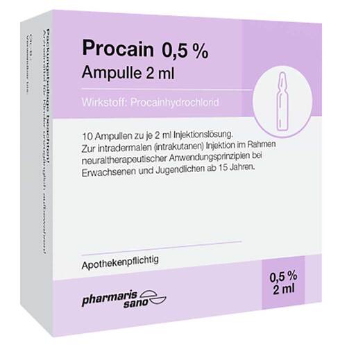 Procain pharmarissano Ampulle 0,5% 2 ml Injektionsl&ouml;sung  - 1