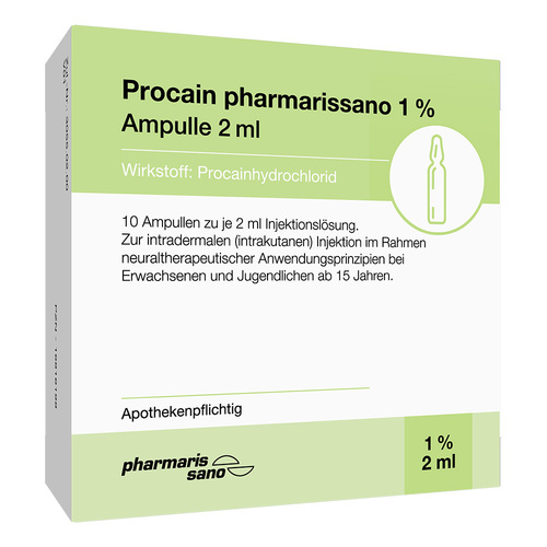 Procain pharmarissano Ampulle 1% 2 ml Injektionsl&ouml;sung  - 1