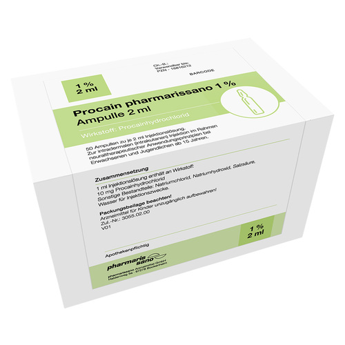 Procain pharmarissano Ampulle 1% 2 ml Injektionsl&ouml;sung  - 1