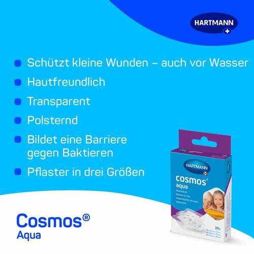 Cosmos aqua Pflasterstrips 3 Gr&ouml;&szlig;en - 2